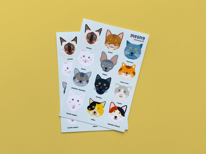 Meong Stickers Peekmybook